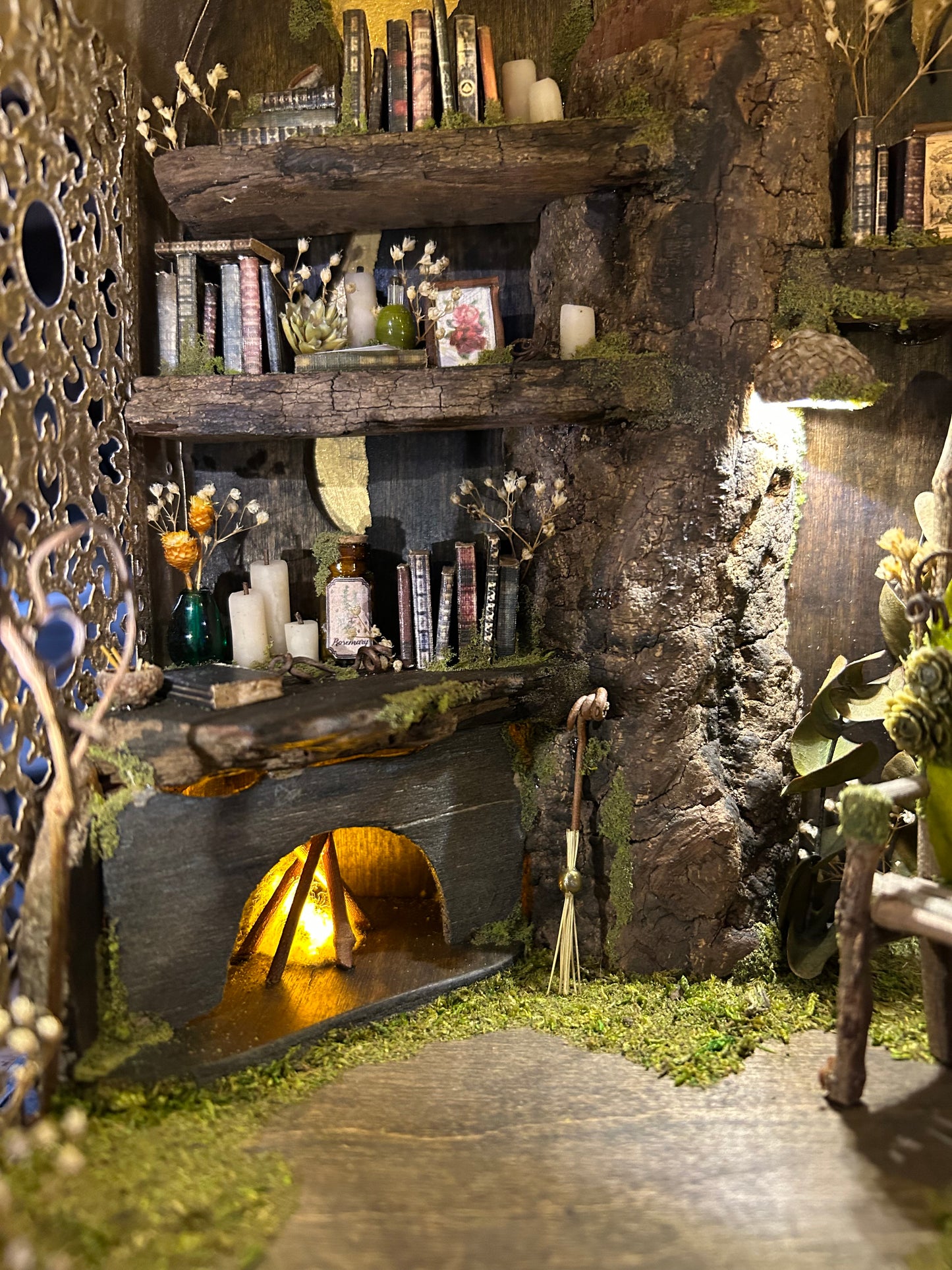 Gold Fireplace Lantern