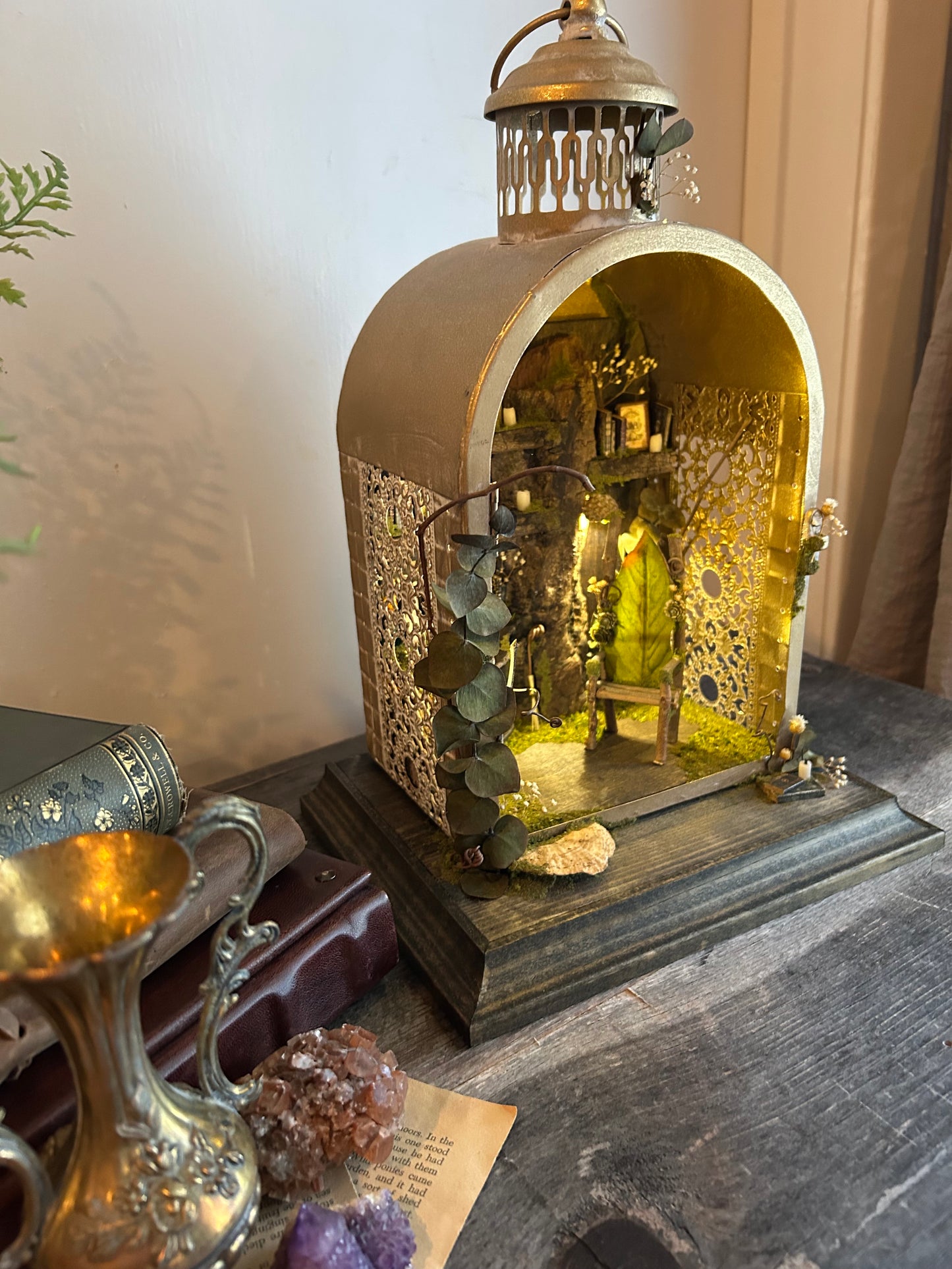 Gold Fireplace Lantern