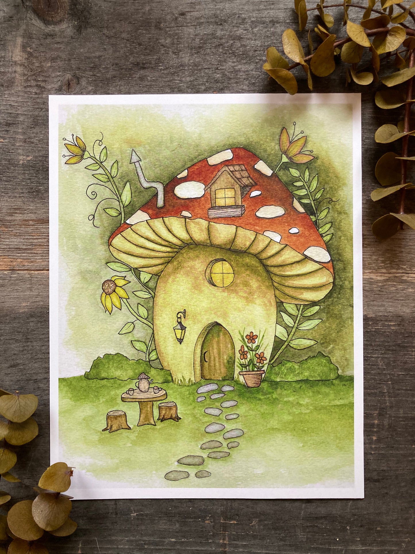 Red Mushroom Print